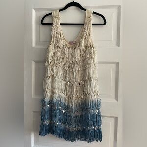 Calypso St. Barth Ombré Tassel Dress with Sequins